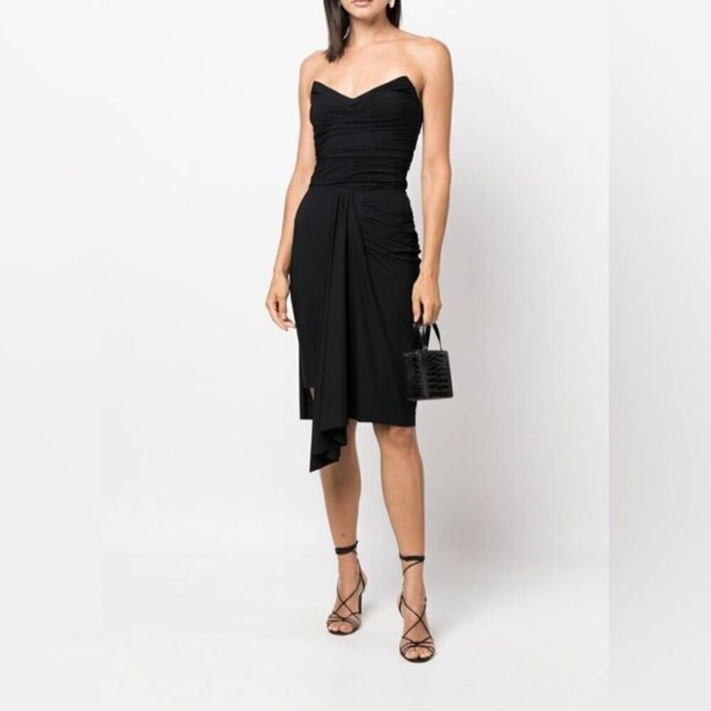 Chiara Boni Elegant Black Strapless Dress - Picture 1 of 12